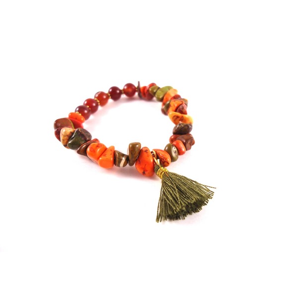 Handmade Jewelry - Orange Fall Bracelet Handmade Jewelry